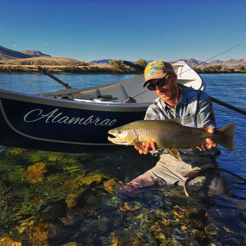 Jornada de pesca en río Limay, Patagonia — pesca con mosca